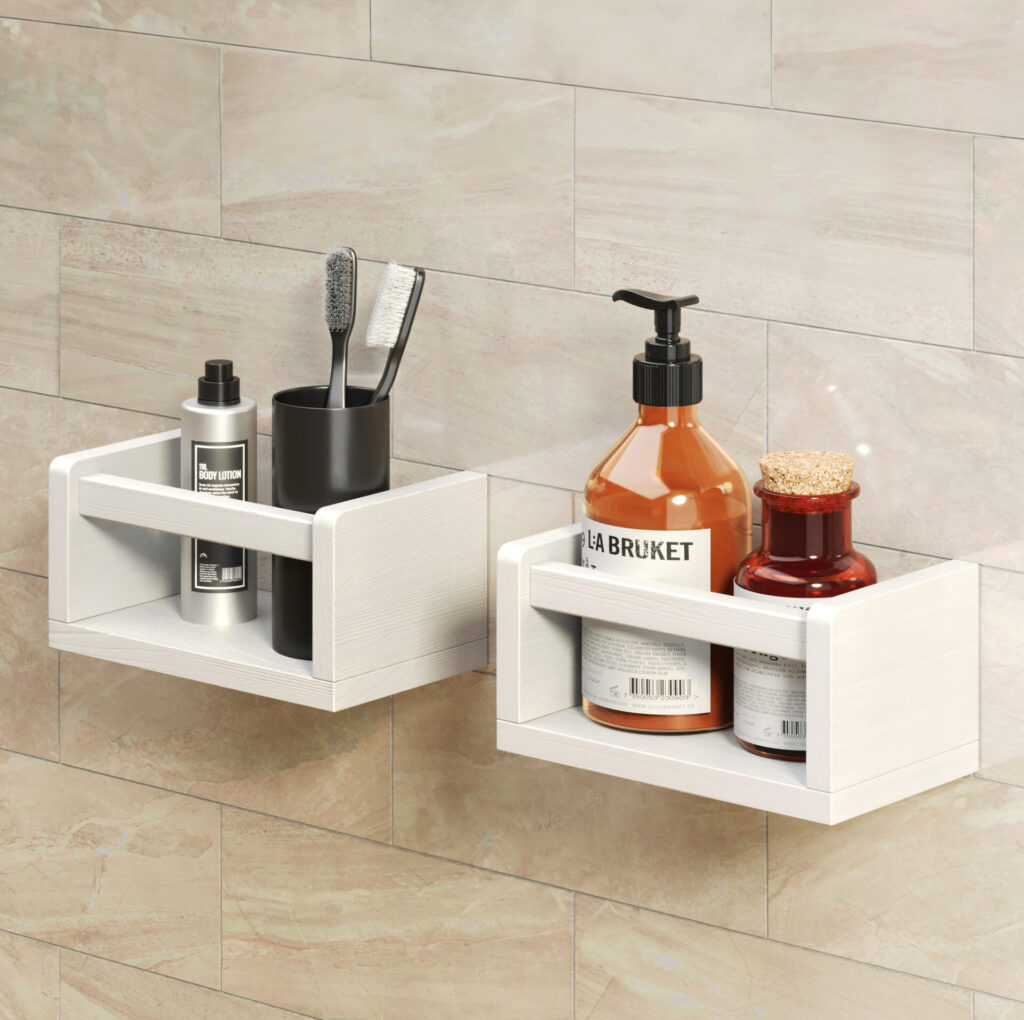 Bathroom shelves