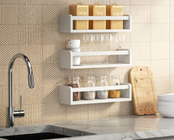Homey Panda kitchen shelves and spice rack