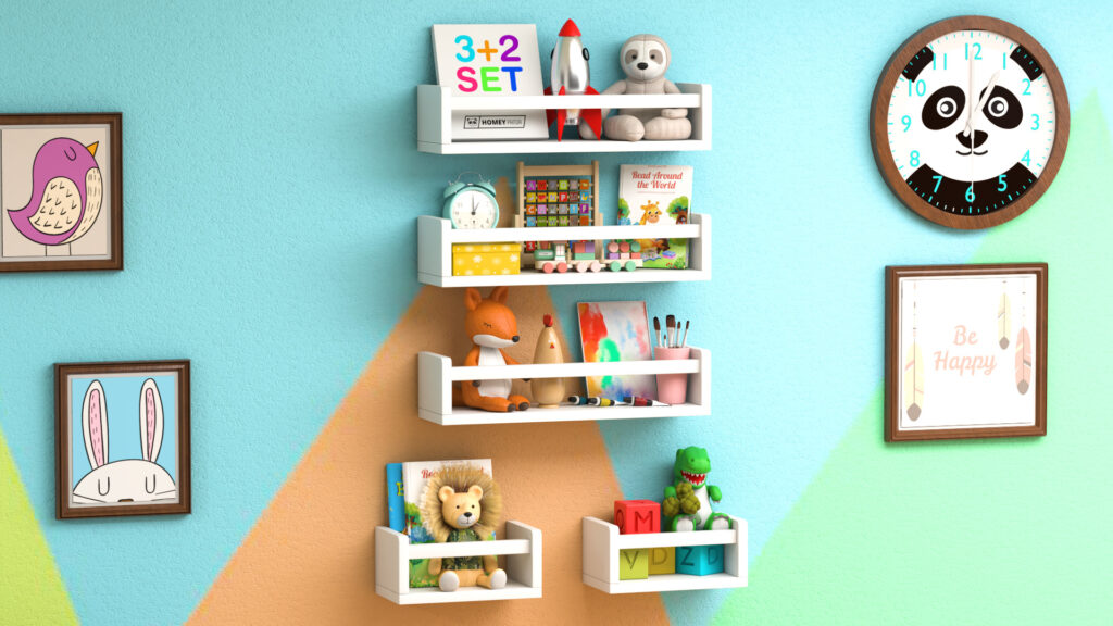 DIY nursery Book shelves