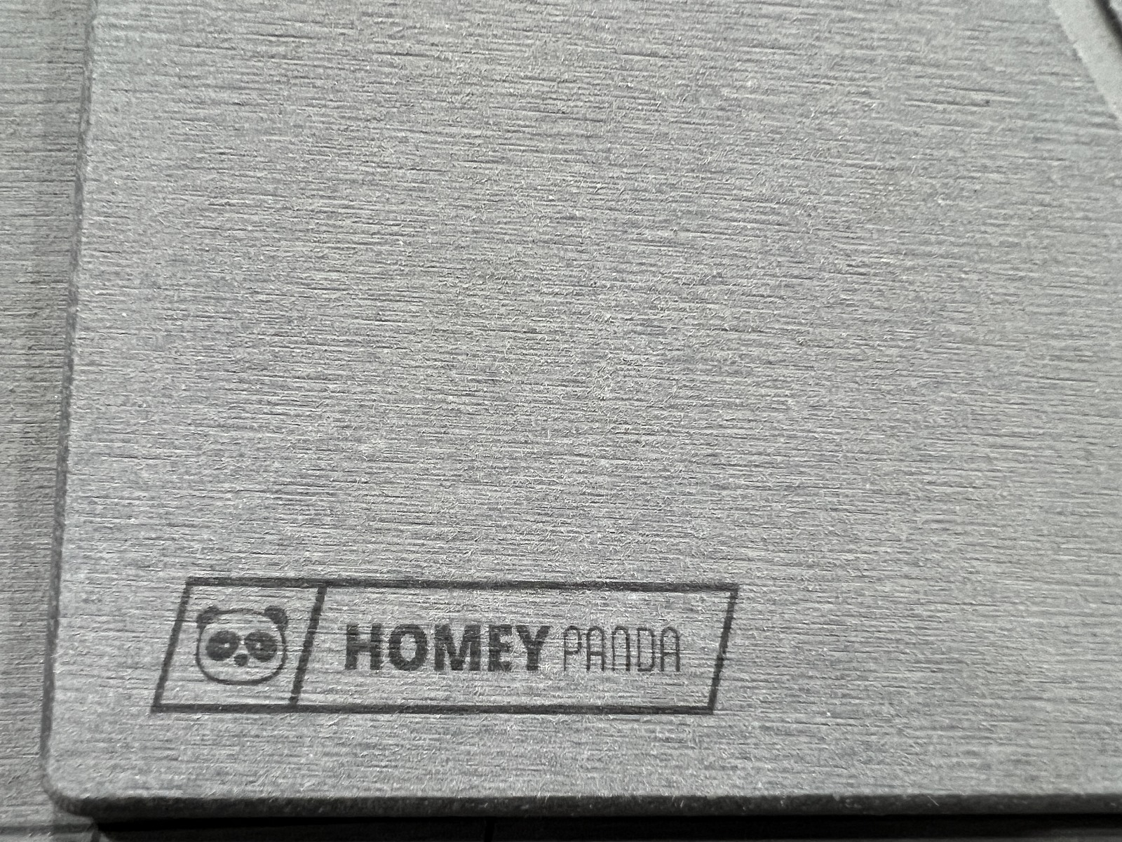 Black Stone drying mat with homey panda logo