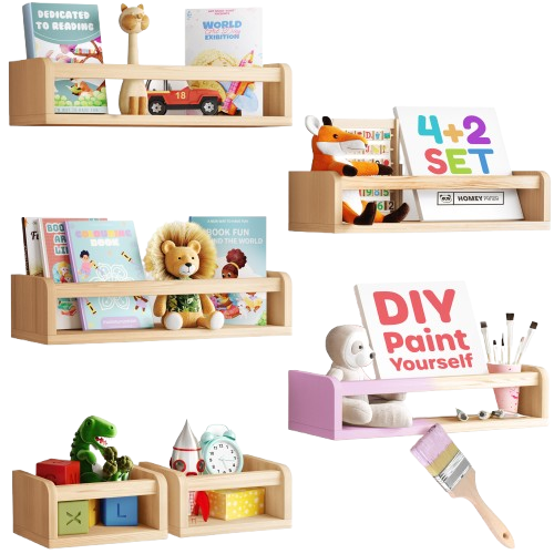 4+2 DIY nursery book shelves