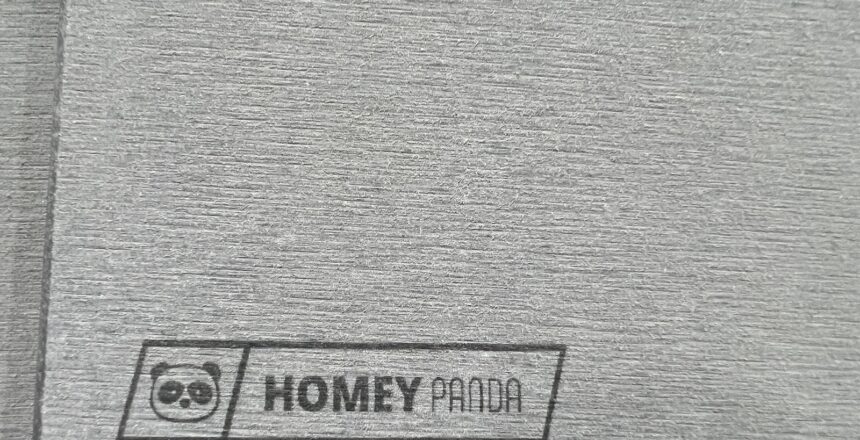 Black drying stone mat with homey panda logo
